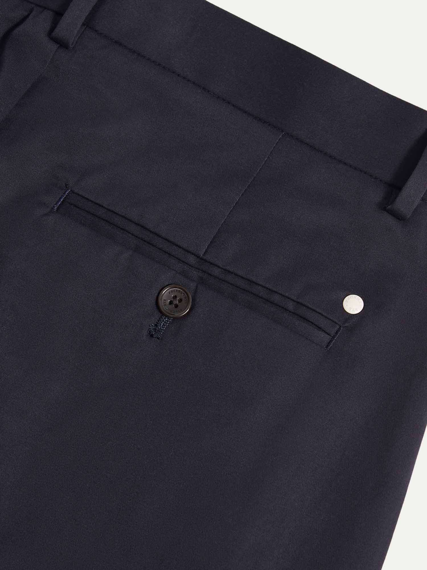 Peckham Rye Stretch Dark Sapphire Navy Cotton Trouser